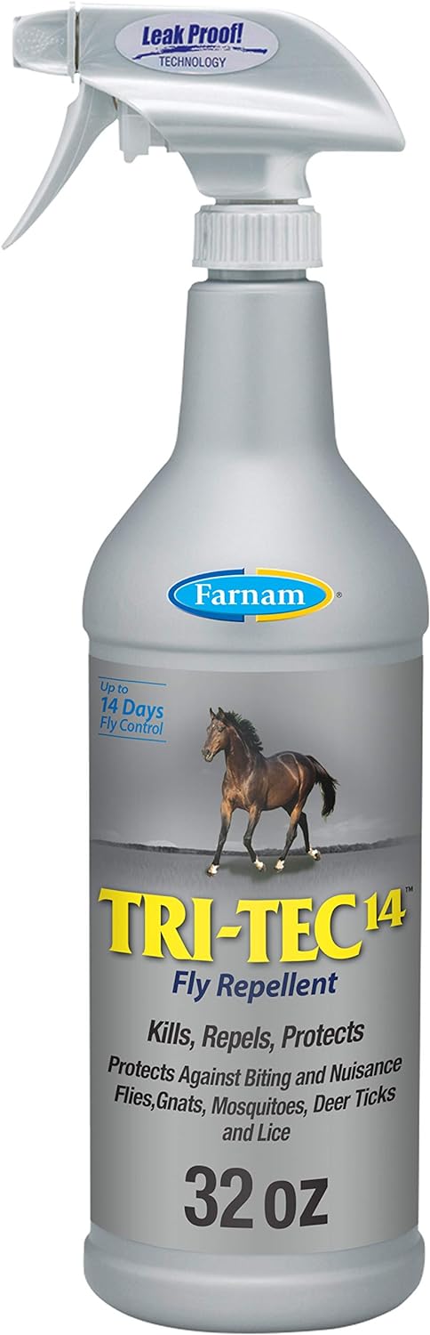 Répulsif Anti-Mouches pour Chevaux - Tri Tec 14 - 946 ml